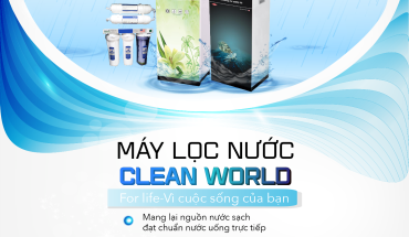 Chất lượng nước hoàn hảo cho gia đình với máy lọc nước RO-Hydrogen Clean World